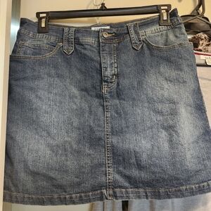 St. John's Bay Denim Blue Mini Skirt
